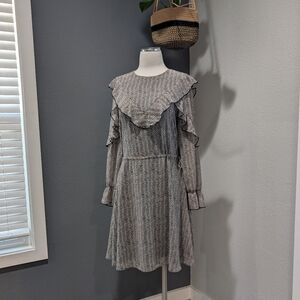 Scotch And Soda Elegant Black and White Ruffle Dress Size XS